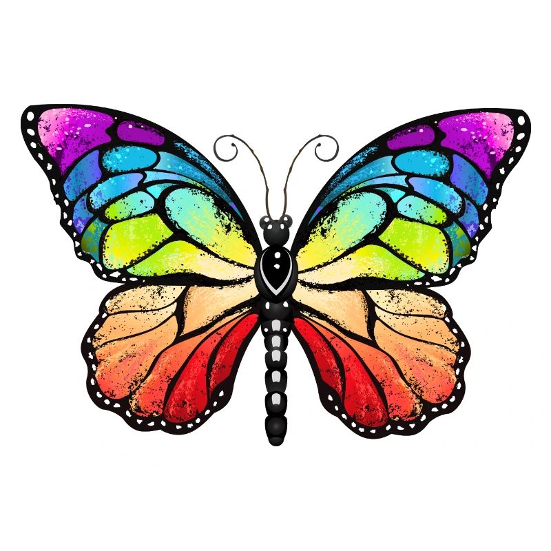 Rainbow pride butterfly