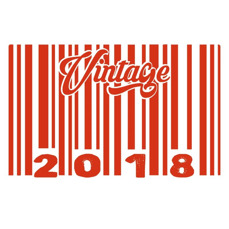 vintage 2018 né en 2018 7 ans bar code anniversair