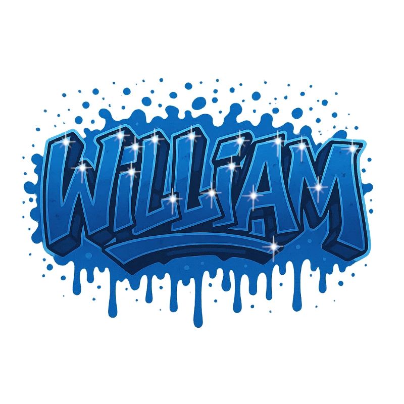 Graffiti First Name WIlliam Gift Ideal Printable