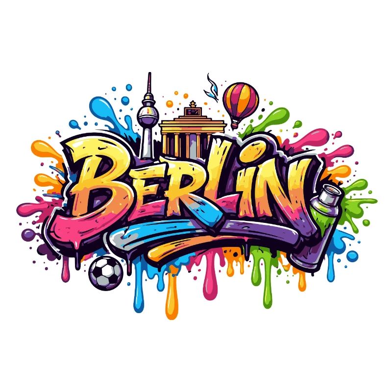Berlin Graffiti Lettering with Colour Effects