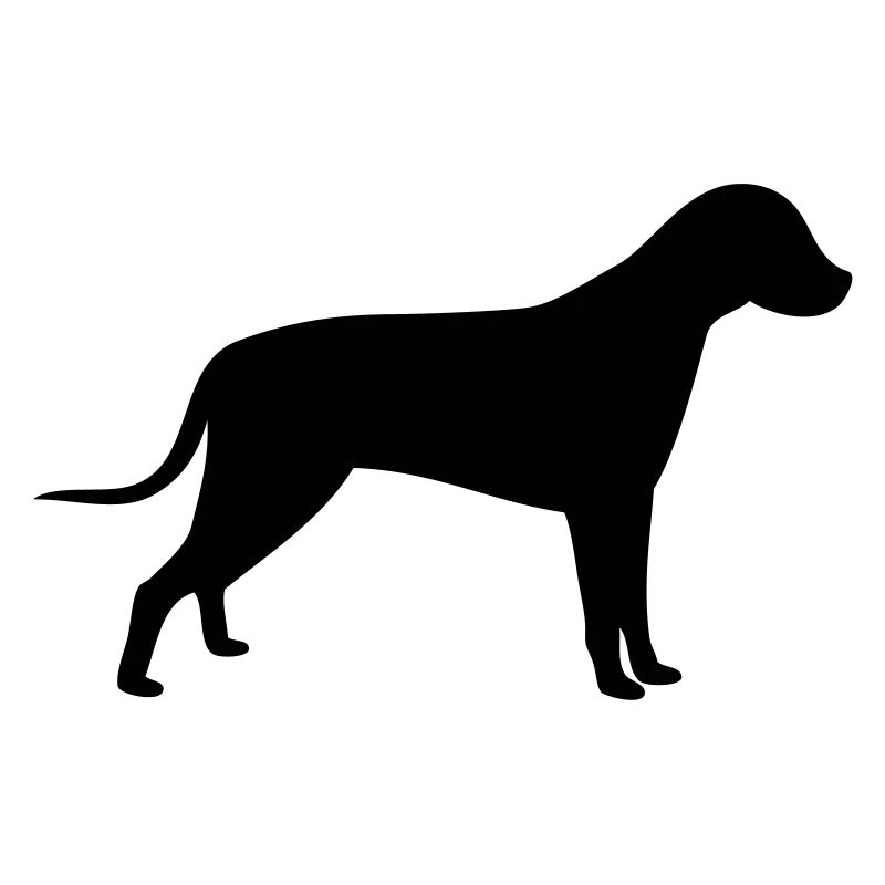 conception d'impression de silhouette de chien