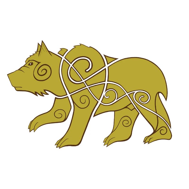 A Viking druid, shapeshifting into bear form