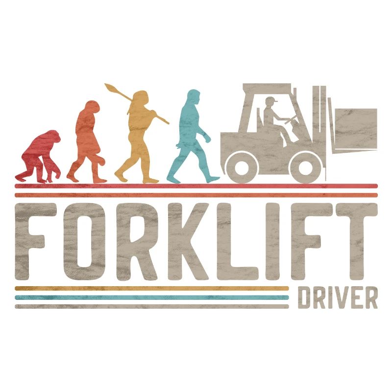 Forklift Driver Evolution Funny ForkLift Operator