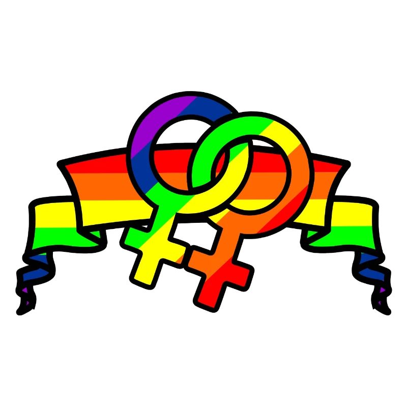 Rainbow lesbies proud logo