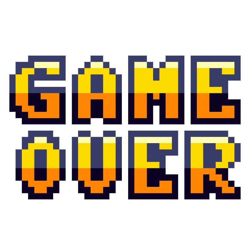 Game Over retrogaming vintage pixels