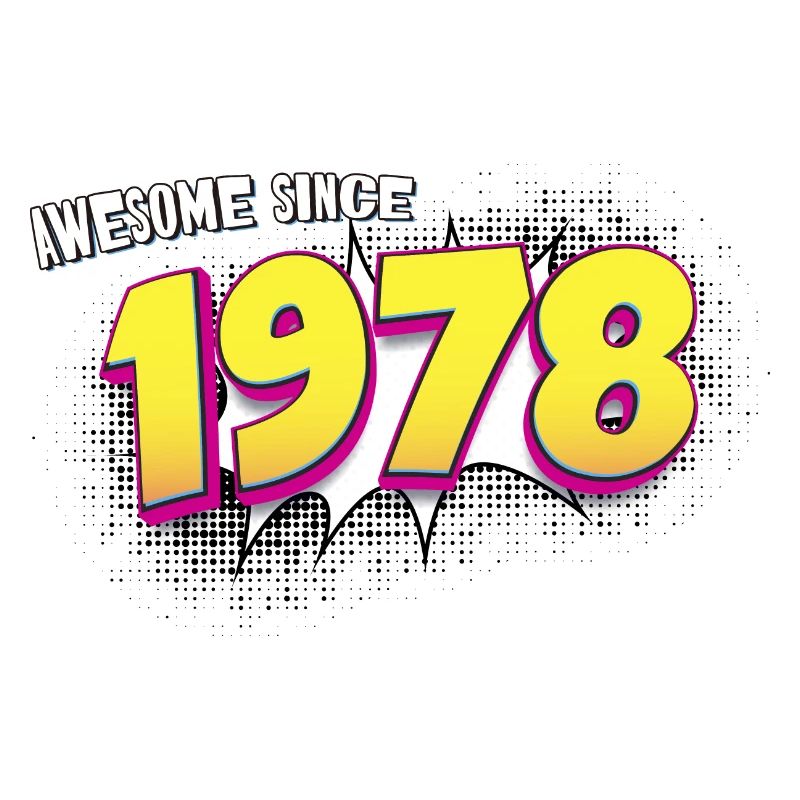 Retro 45. Geburtstag im Pop Art Comic Stil