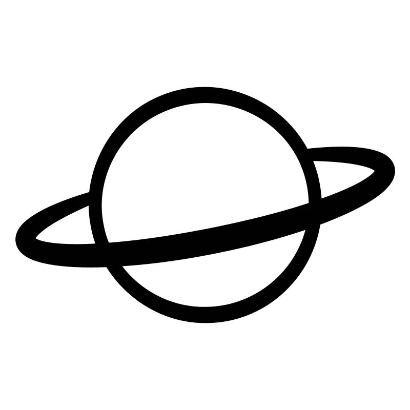 Planète avec contour de l’icône de l’anneau