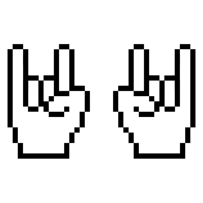 Rock Pixel Hands