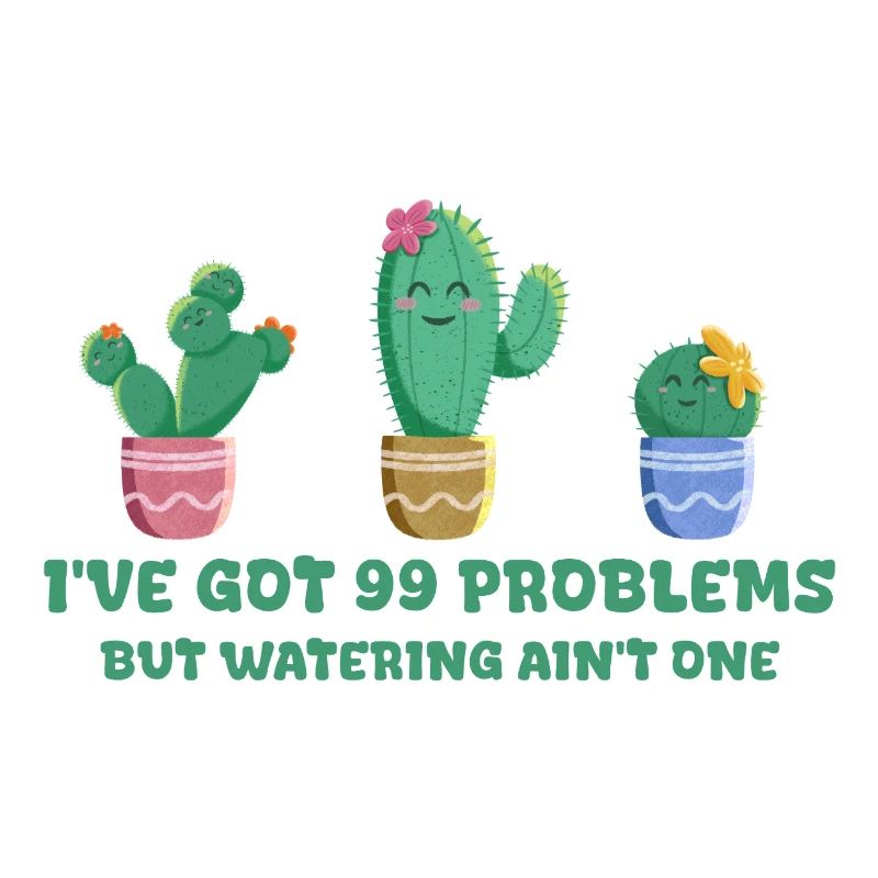 Cute cactus without problems
