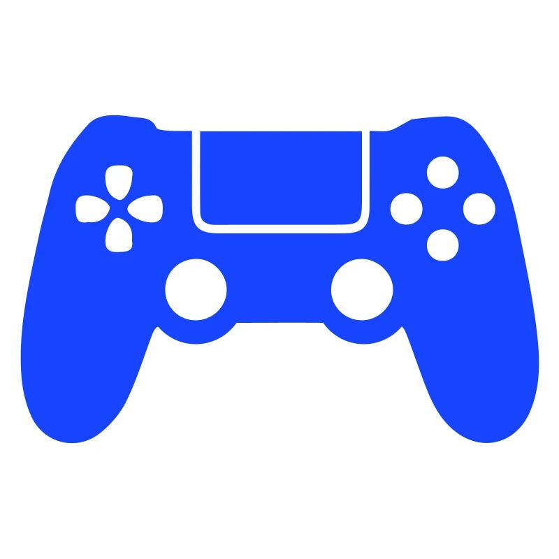 Blaues Gaming-Controller Silhouette