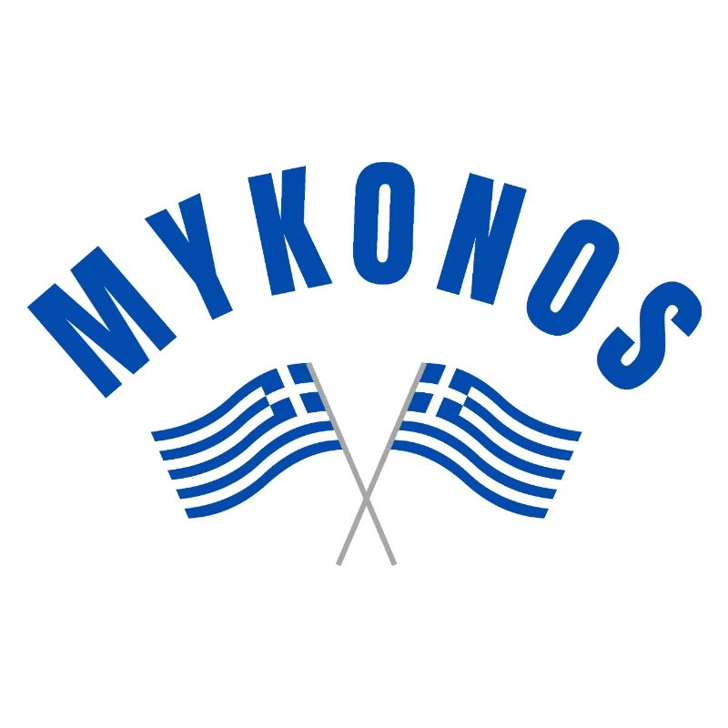 Drapeaux grecs de Mykonos