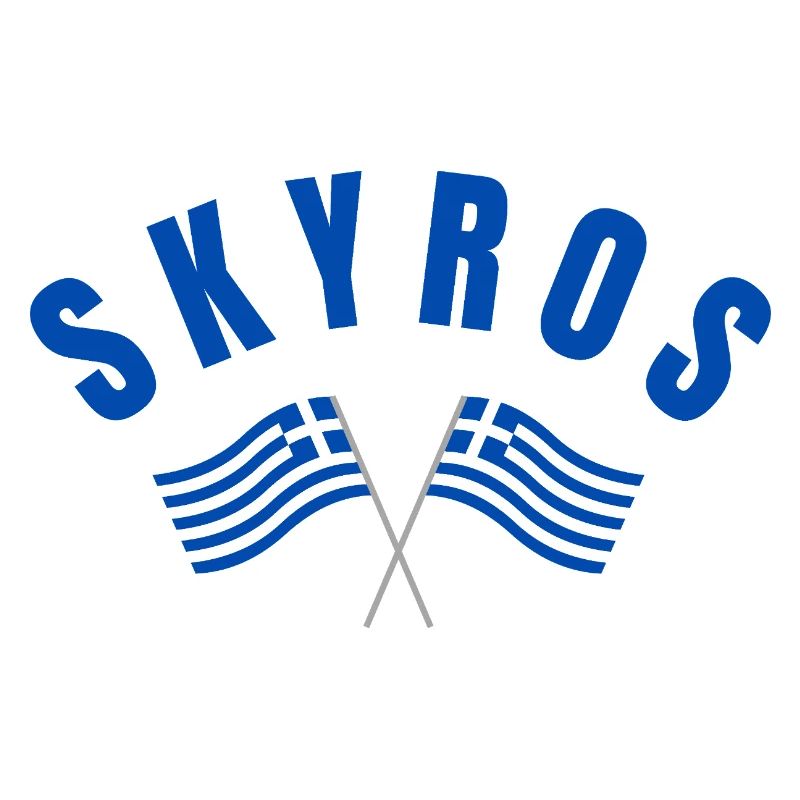 Drapeaux croisés grecs de Skyros