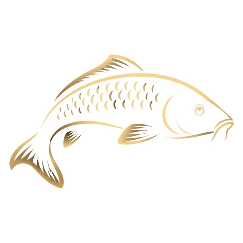 Graphisme minimaliste de pêche Carp Fish