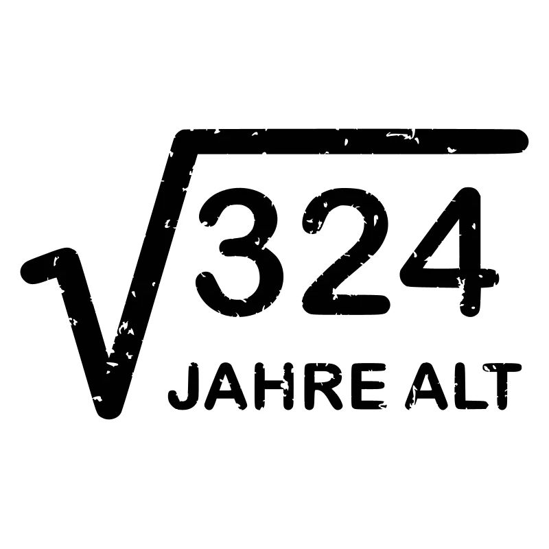18th birthday square root 324=18 years gift