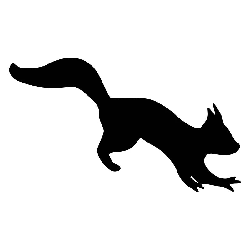 silhouette de chipmunk écureuil agile qui rebondit