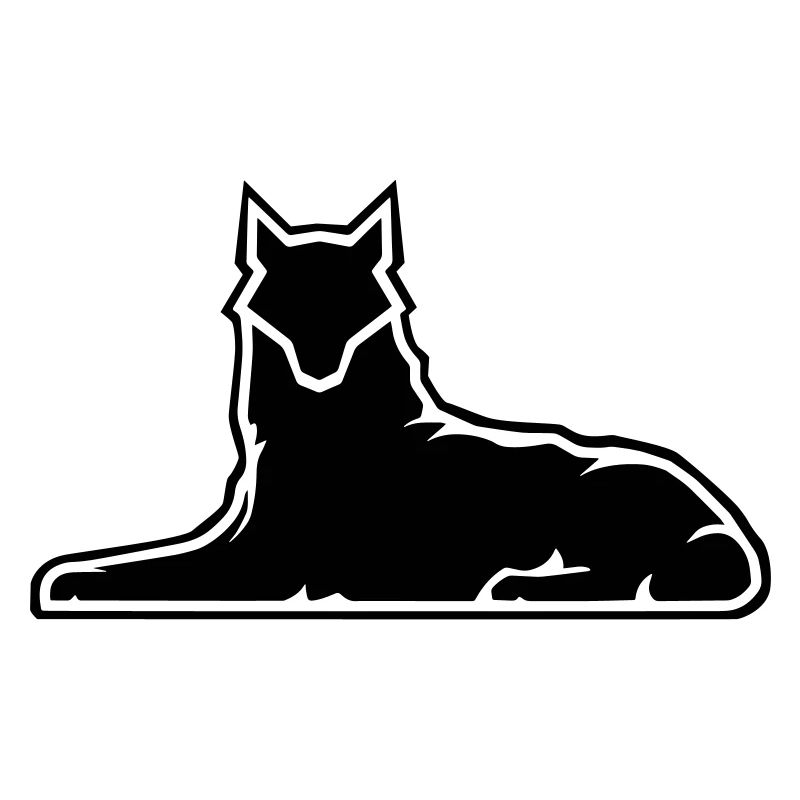 Minimalist Wolf Silhouette Design