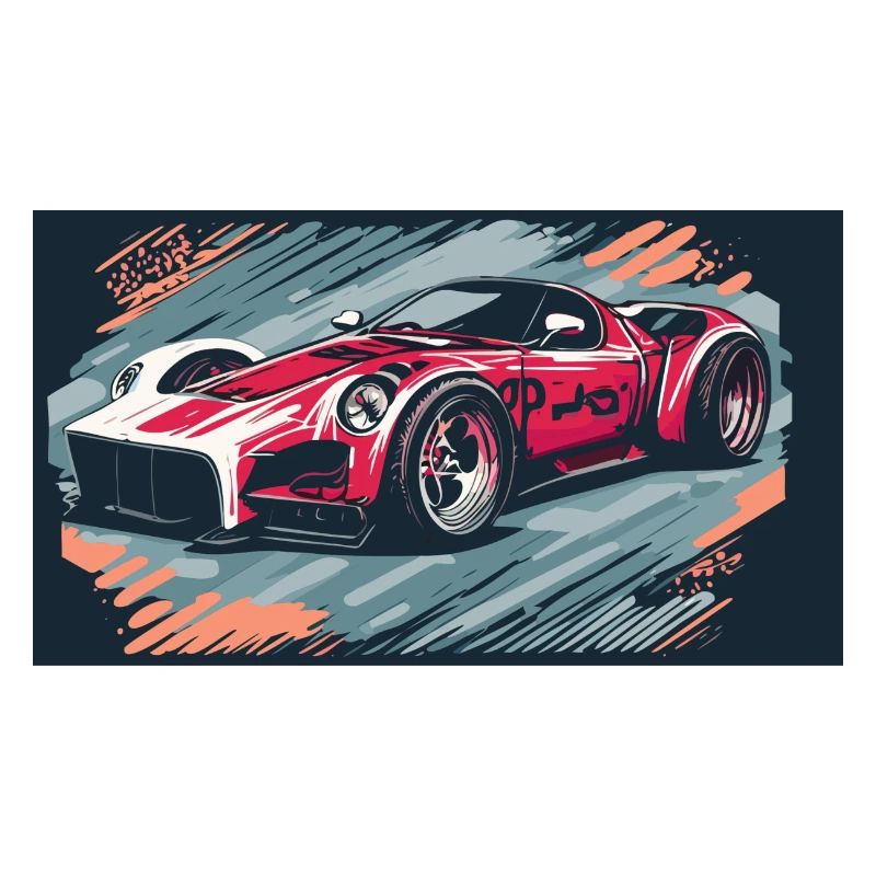 Voiture de course rouge (Collection de voitures de course)