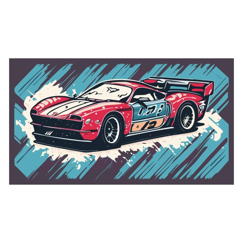 Voiture de course Rouge-Bleu