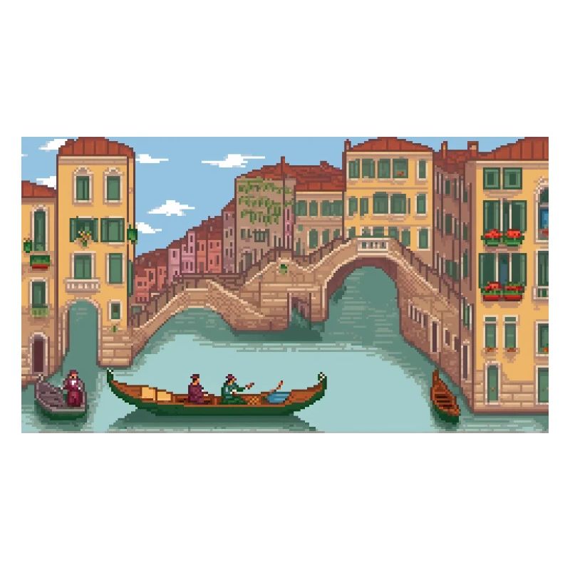 Venedig, Italien - Pixel Art
