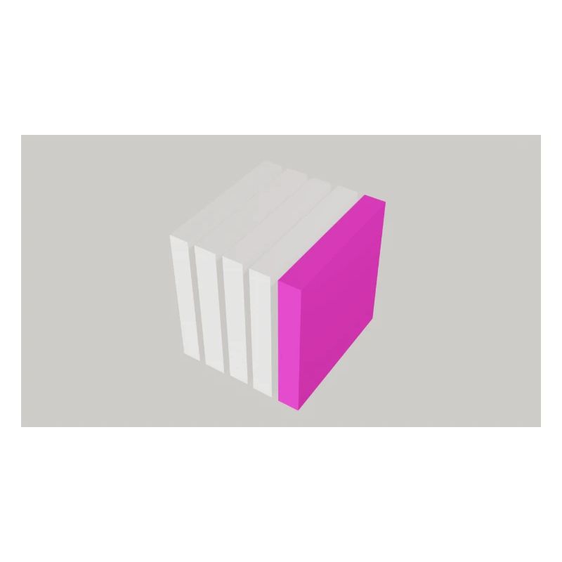 Splitting cube pink