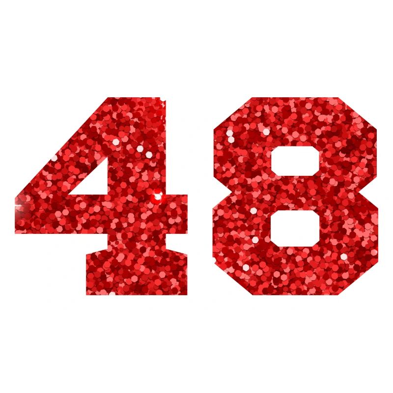 Nummer 48 Roter Glitzer - 48. Jahrestag