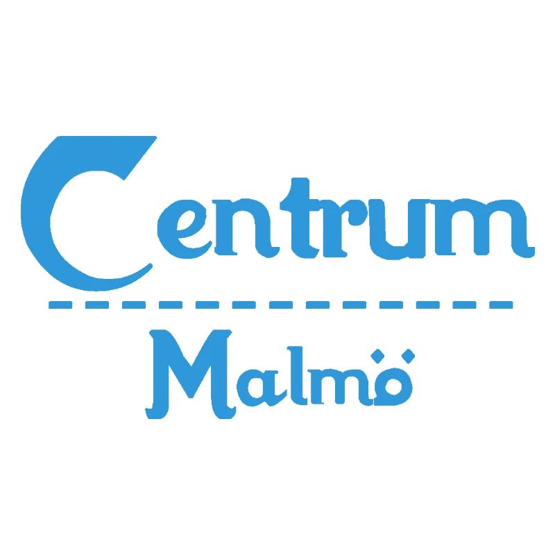 Centrum Malmö – Blue Text Design