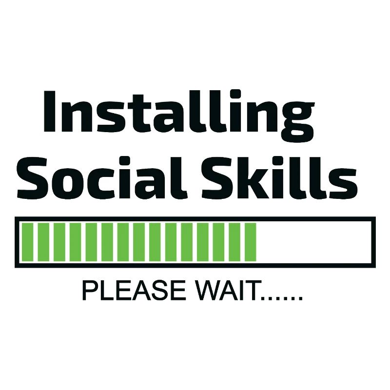 Computer installiert Social Skills Programmierer