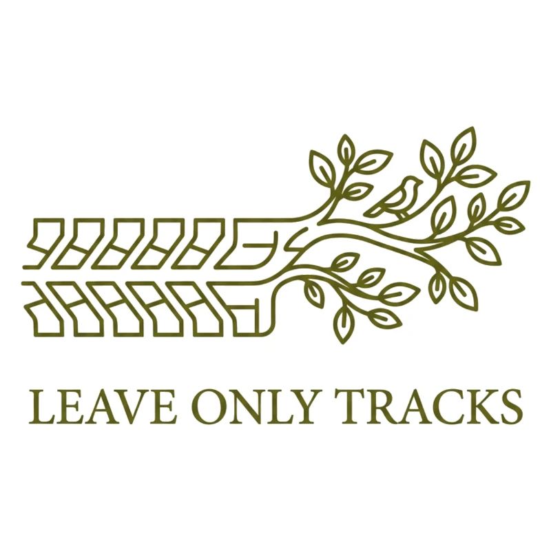 Leave Only Tracks Tree Tire Tread Art