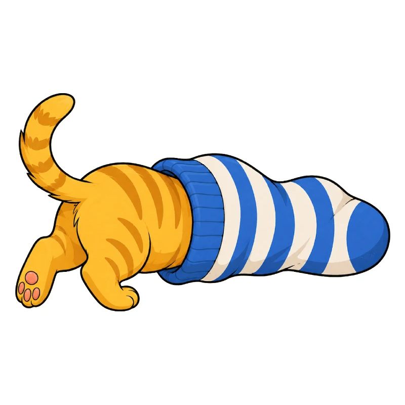 Chat dans la chaussette