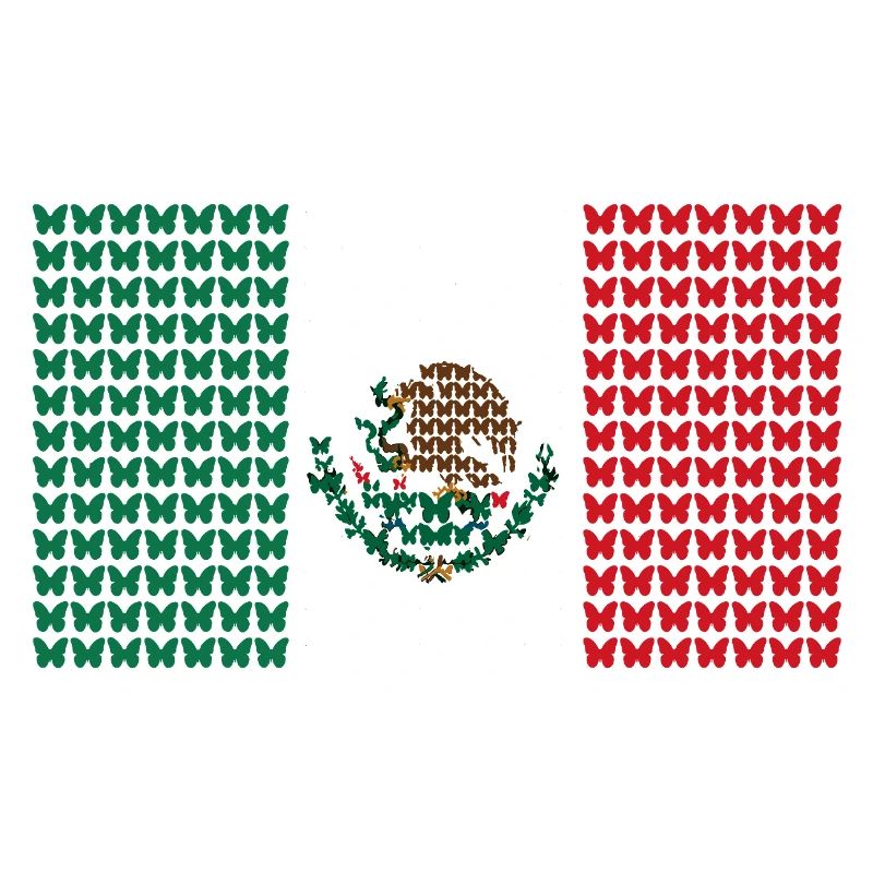 Mexico Raster Flag Pattern