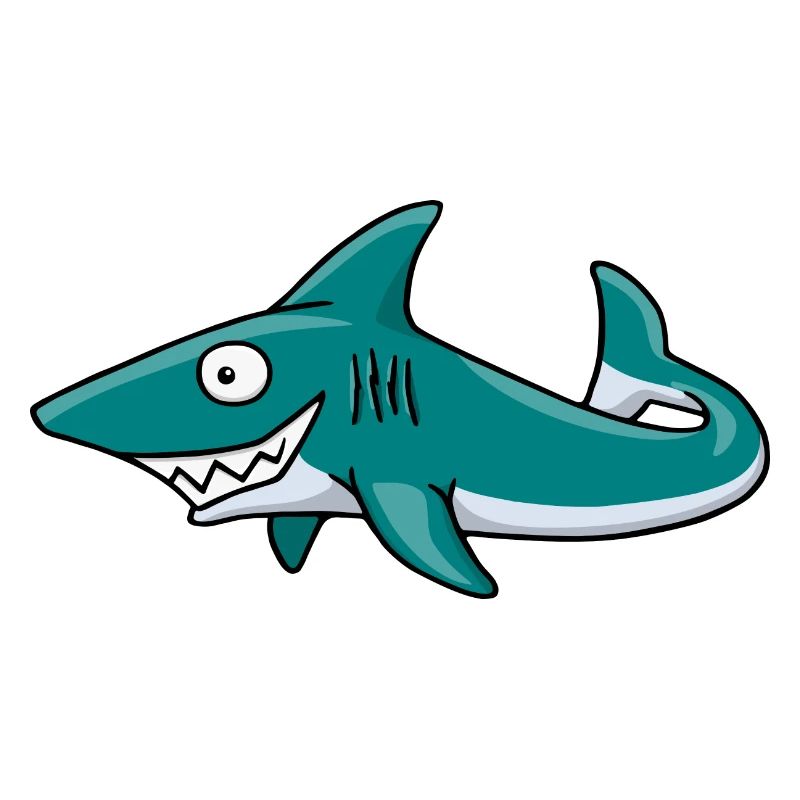 frecher grinsender Hai Wasser Raubfisch Geschenk