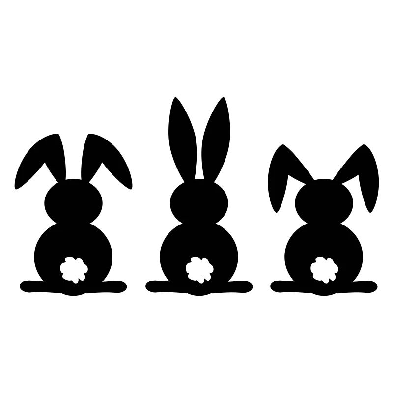 Rabbit silhouette. Happy Easter or Easter party. Egg.