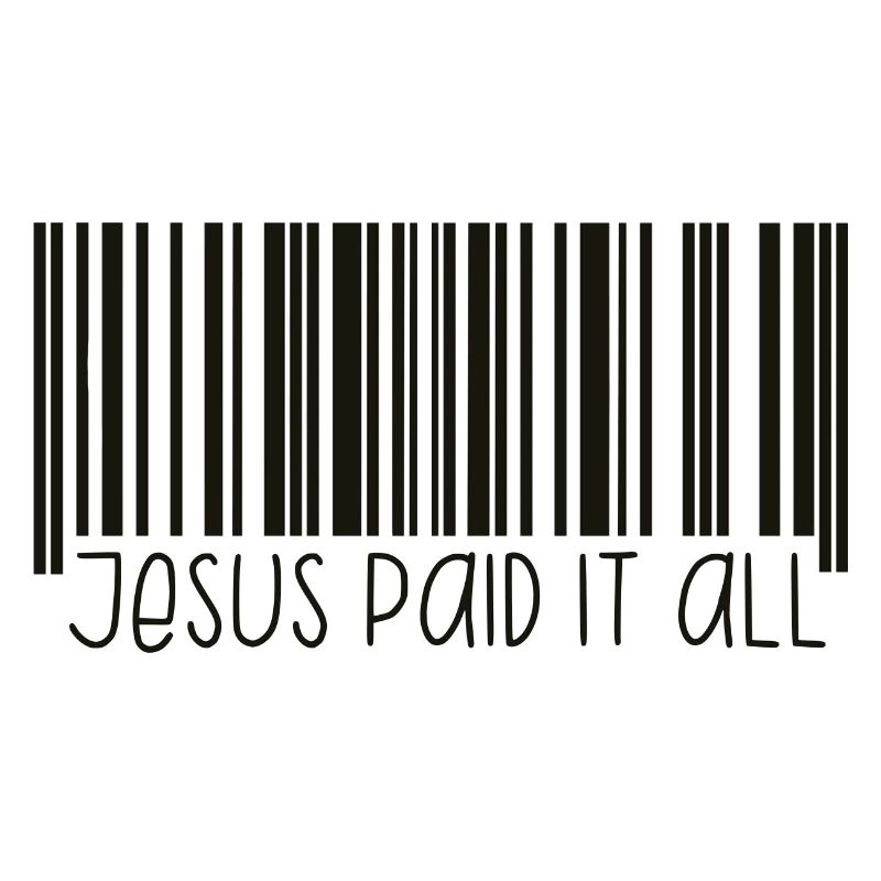 Jésus a tout payé Code-barres (noir)