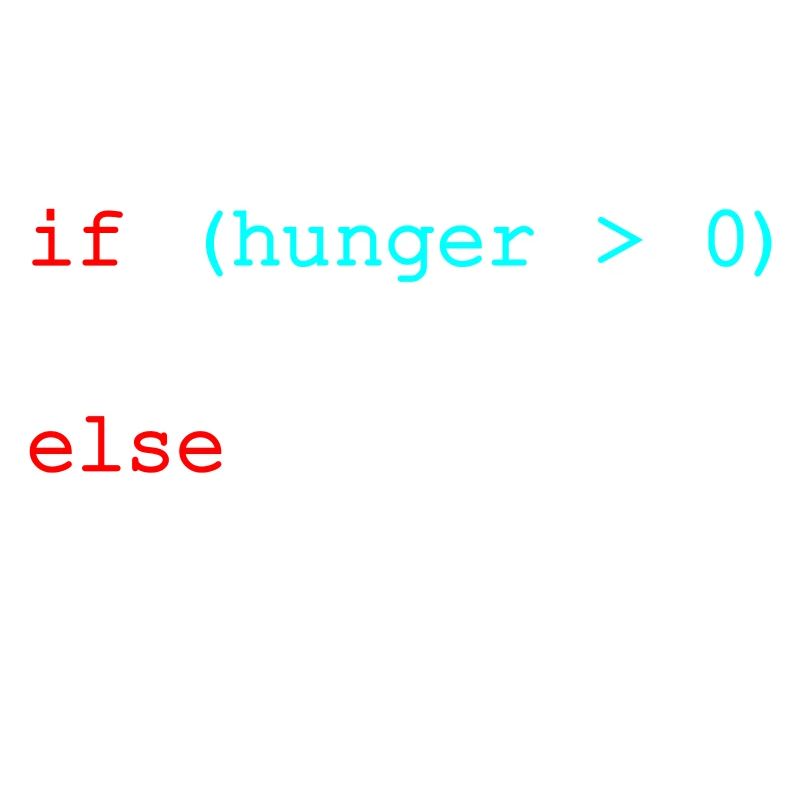 If hunger feed me else play with me - JavaScript