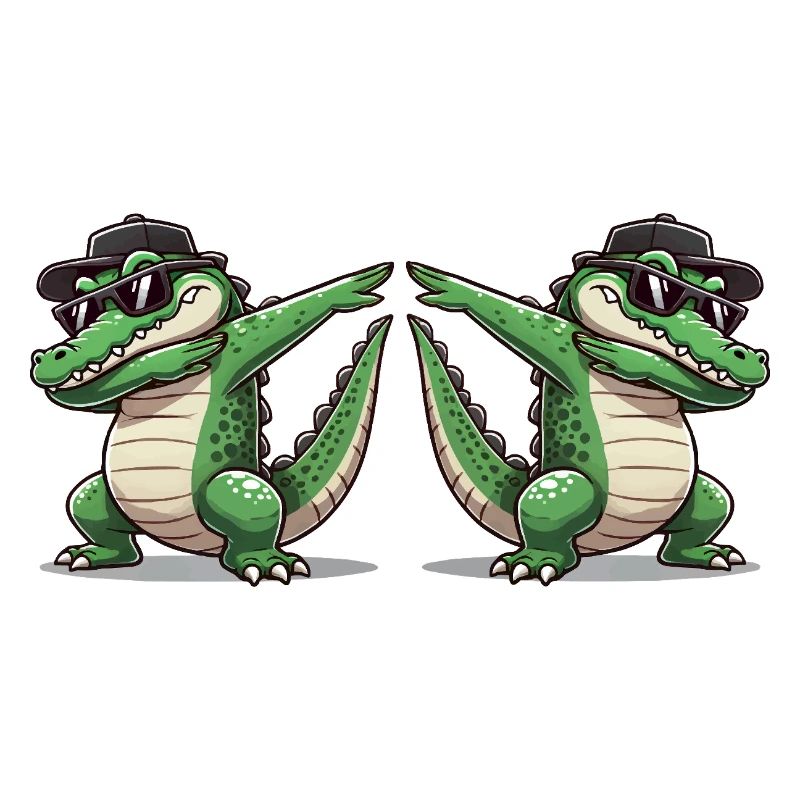 Crocodile Bande dessinée Dabbing 2