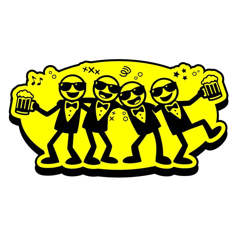 Bräutigam Freunde Gruppe Bier