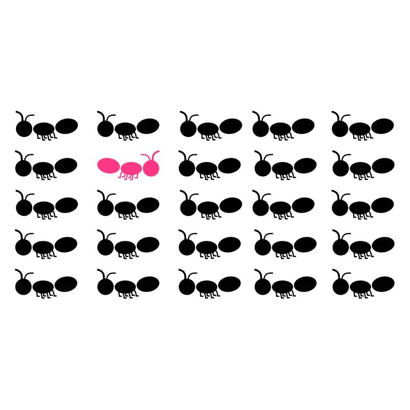 Be different ant pink