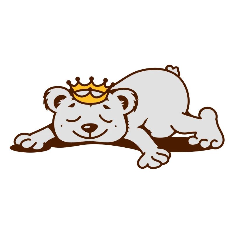 Bär mit Krone schläft