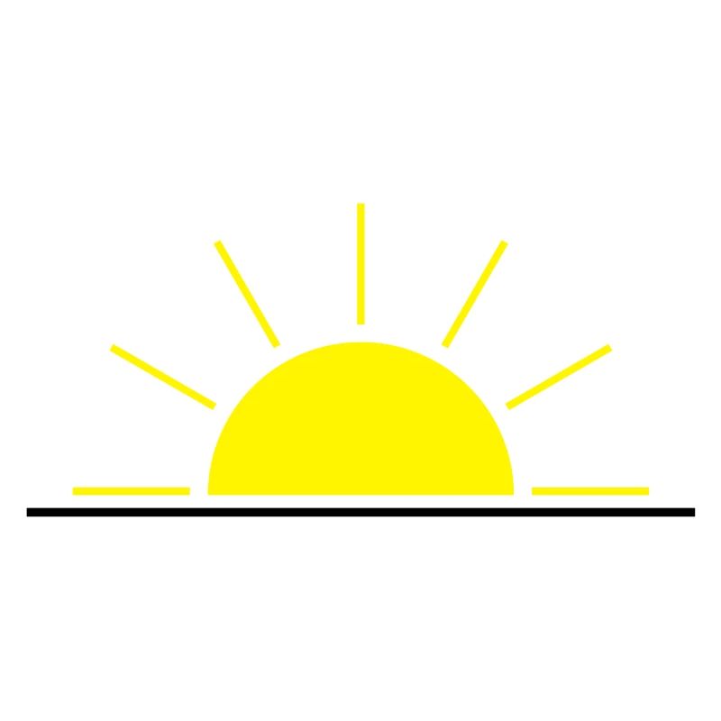 Rising or setting sun