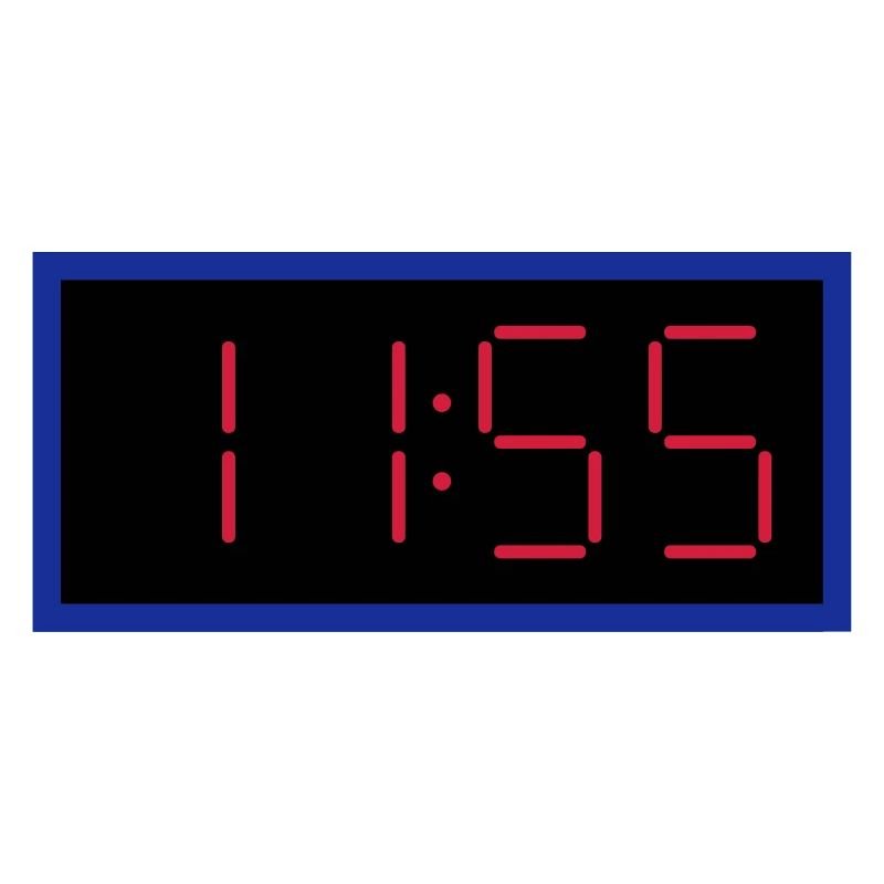 ★ design colors changeable ★ digital clock 11:55 clock