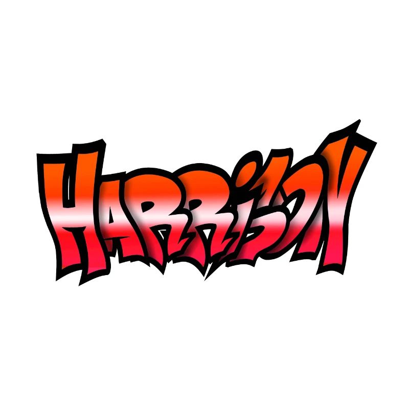 Harrison GRAFFITI NAME red