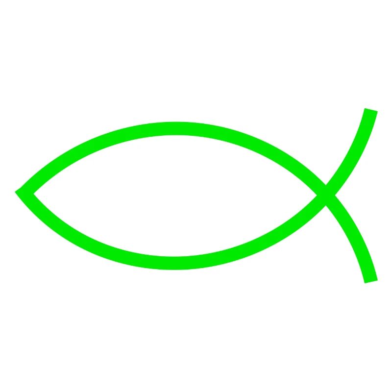 Jesus fish green Ichthys fish fish fish