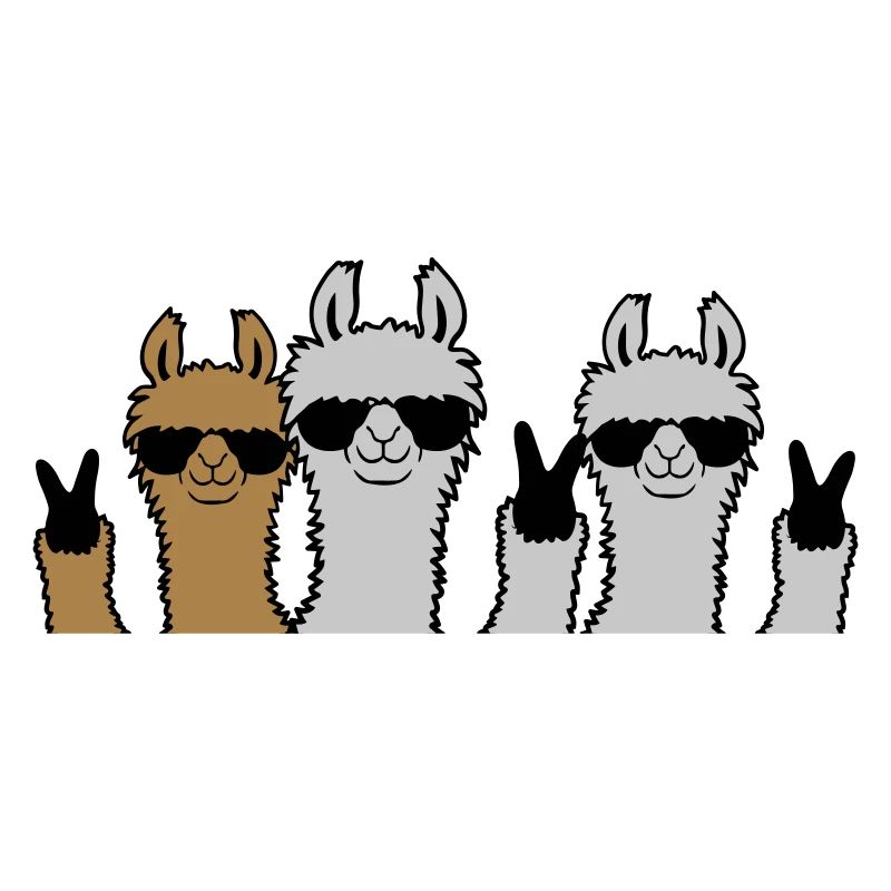 Crew Freunde Lama Peace