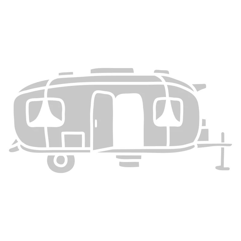 Wohnwagen Comic Design Camping