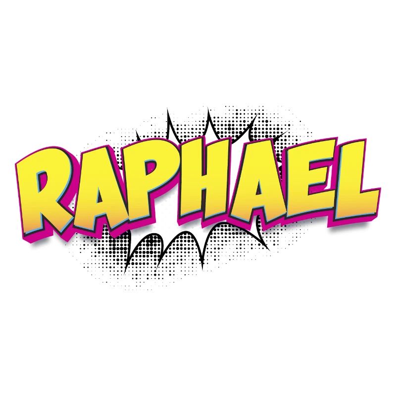 Raphael Custom Name Comic Book Style Pop Art,
