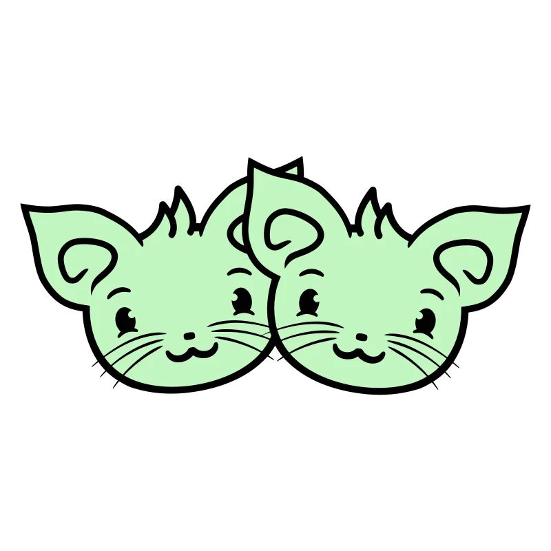 Zwei Glückliche Katzen 2 Freunde Pärchen Team Paar