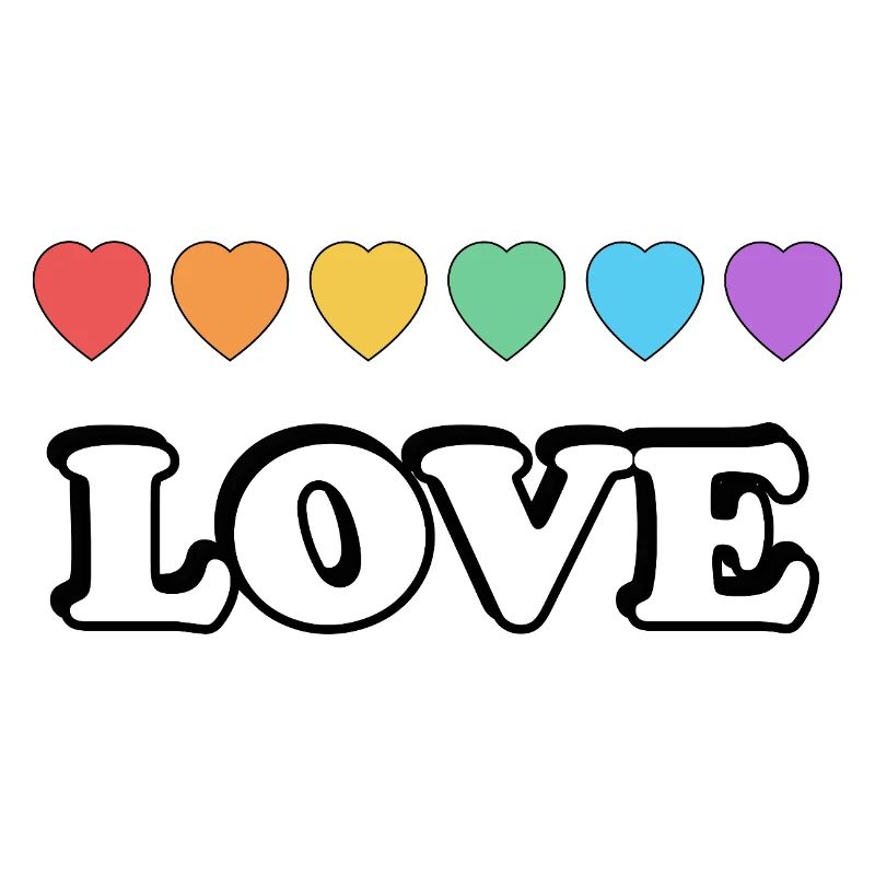 Love Rainbow Hearts