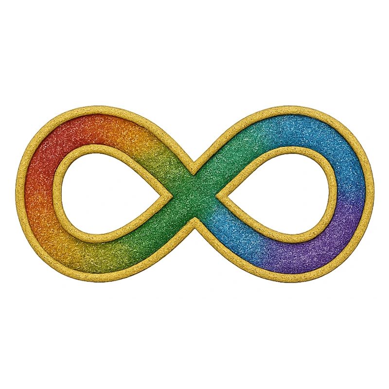 Rainbow infinity symbol for diversity