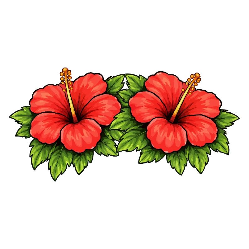 Double Hibiscus Tropics Pattern
