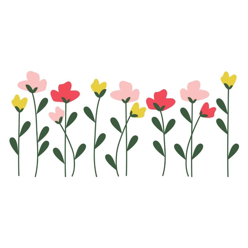 Herzblumen auf minimalem Schwarz